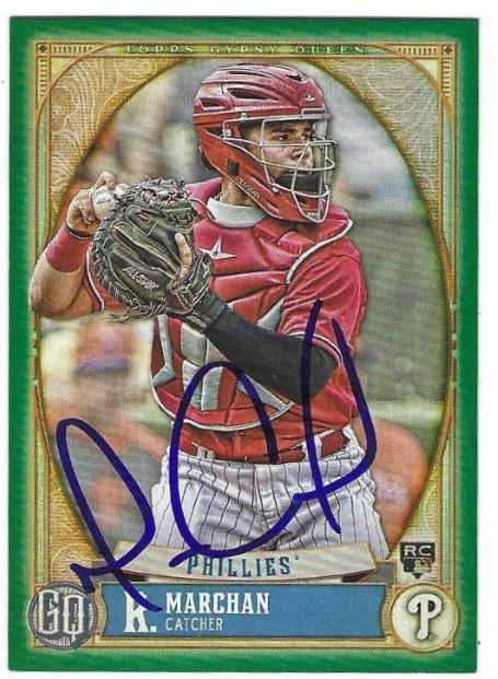 Autographed RAFAEL MARCHAN Philadelphia Phillies 2021 Topps Gypsy Queen Card
