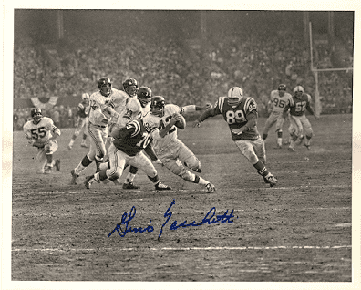 AUTOGRAPHED GINO MARCHETTI 16x20 Baltimore Colts Photo