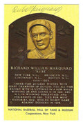 Autographed Rube Marquard  Hall of Fame Gold Plaque Postcard