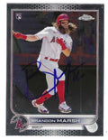 Autographed Brandon Marsh Los Angeles Angels 2022 Topps Chrome Card