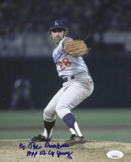 AUTOGRAPHED DR MIKE MARSHALL "1974 NL Cy Young" 8X10 Los Angeles Dodgers photo JSA