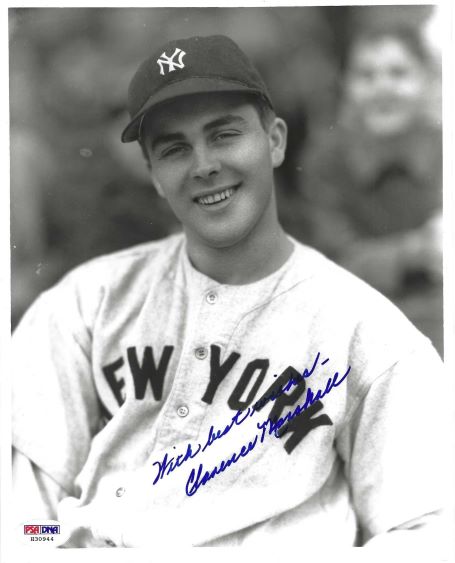 AUTOGRAPHED CLARENCE MARSHALL 8x10 New York Yankees Photo PSA/DNA