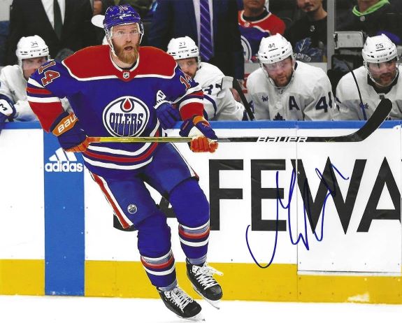 Autographed MATTIAS EKHOLM 8X10 Edmonton Oilers Photo