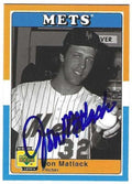 Autographed JON MATLACK New York Mets 2001 Upper Deck 1970's Decade Card