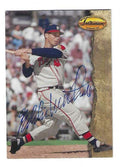 Autographed EDDIE MATHEWS Milwaukee Braves 1994 Ted Williams Card