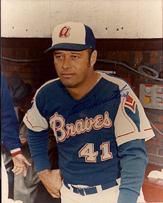 Autographed EDDIE MATHEWS 8x10 Atlanta Braves Photo