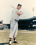 Autographed EDDIE MATHEWS 8x10 Milwaukee Braves Photo