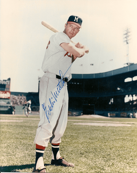 Autographed EDDIE MATHEWS 8x10 Milwaukee Braves Photo