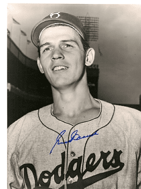 AUTOGRAPHED GENE MAUCH 8x10 Brooklyn Dodgers photo