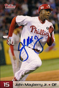 Autographed JOHN MAYBERRY, JR 2011  Phillies Post card
