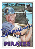 Autographed BILL MAZEROSKI Pittsburgh Pirates 1967 Topps Card #510