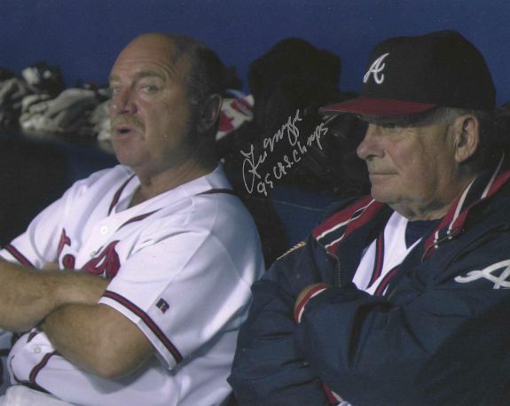 AUTOGRAPHED LEO MAZZONE "95 WS Champs" 8X10 Atlanta Braves photo