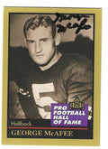 Signed GEORGE MCAFEE Chicago Bears 1991 Enor Football Card