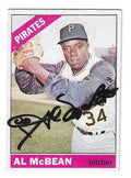 Autographed AL MCBEAN Pittsburgh Pirates 1966 Topps Card