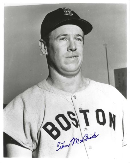 AUTOGRAPHED TOM MCBRIDE 8X10 Boston Red Sox photo