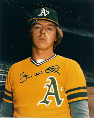 AUTOGRAPHED STEVE MCCATTY 8x10 Oakland A's Photo