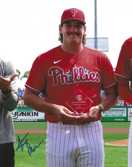AUTOGRAPHED TOMMY MCCOLLUM 8X10 Philadelphia Phillies Photo