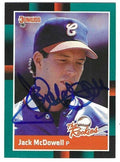 Autographed JACK MCDOWELL Chicago White Sox 1988 Donruss The Rookies Card