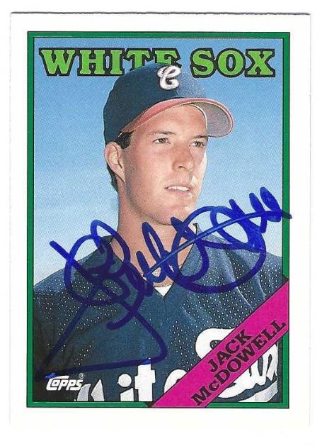 Autographed JACK MCDOWELL Chicago White Sox 1988 Topps Card