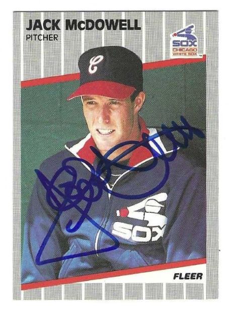 Autographed JACK MCDOWELL Chicago White Sox 1989 Fleer Card