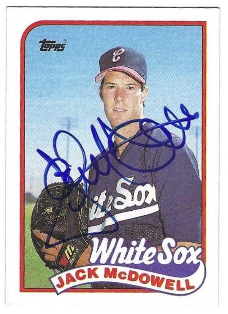 Autographed JACK MCDOWELL Chicago White Sox 1989 Topps Card