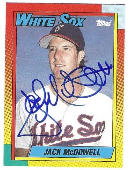 Autographed JACK MCDOWELL Chicago White Sox 1990 Topps Card