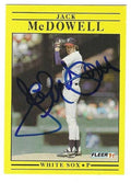 Autographed JACK MCDOWELL Chicago White Sox 1991 Fleer Card