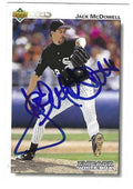 Autographed JACK MCDOWELL Chicago White Sox 1992 Upper Deck Card