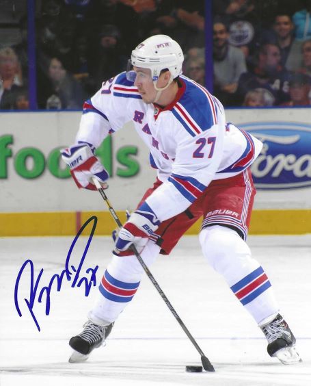 Autographed RYAN MCDONAGH 8X10 New York Rangers Photo