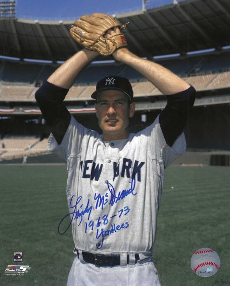 AUTOGRAPHED LINDY MCDANIEL 8X10 New York Yankees Photo