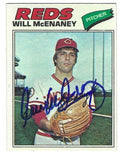 Autographed WILL MCENANEY Cincinnati Reds 1977 Topps Card