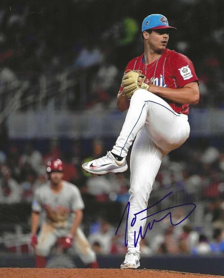 AUTOGRAPHED JOHN MCMILLON 8X10 Miami Marlins Photo