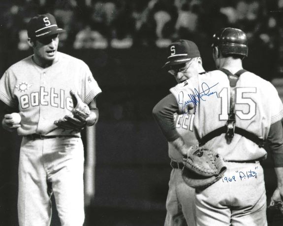 AUTOGRAPHED JERRY McNERTNEY 8x10 Seattle Pilots Photo