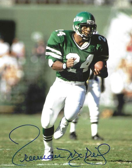 Autographed FREEMAN MCNEIL 8X10 New York Jets photo