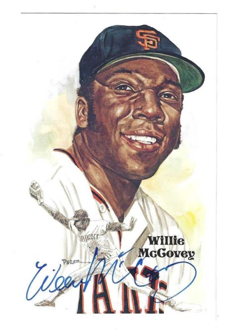 Autographed WILLIE MCCOVEY San Francisco Giants Perez-Steele Post Card