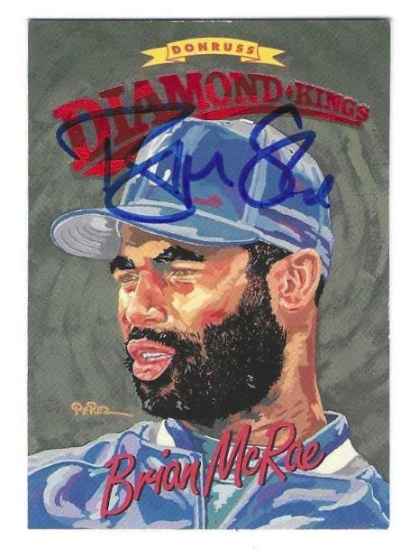 Autographed BRIAN MCRAE 1994 Donruss Diamond King