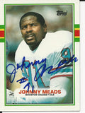 Autographed 1989 Topps Johnny Meads Football card