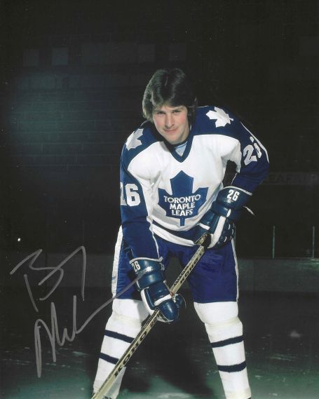 Autographed  BARRY MELROSE 8X10 Maple Leafs  photo