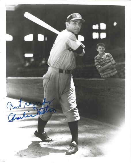 AUTOGRAPHED CHARLIE METRO 8X10 Detroit Tigers Photo