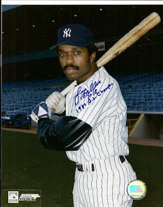 AUTOGRAPHED LARRY MILBOURNE 8x10 New York Yankees photo