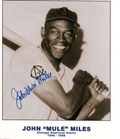 Autographed John Miles 8x10 Chicago American Giants Photo.
