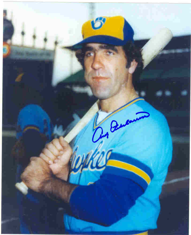 AUTOGRAPHED SIGNED photo ANDY ETCHEBARREN Brewers