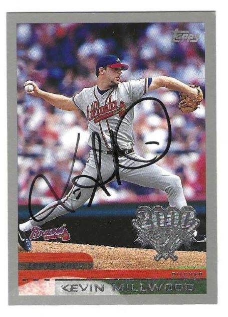 Auotgraphed KEVIN MILLWOOD Atlanta Braves 2000 Topps Opening Day Card