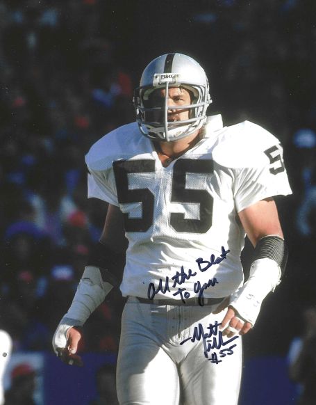 Autographed MATT MILLEN 8X10 Oakland Raiders photo