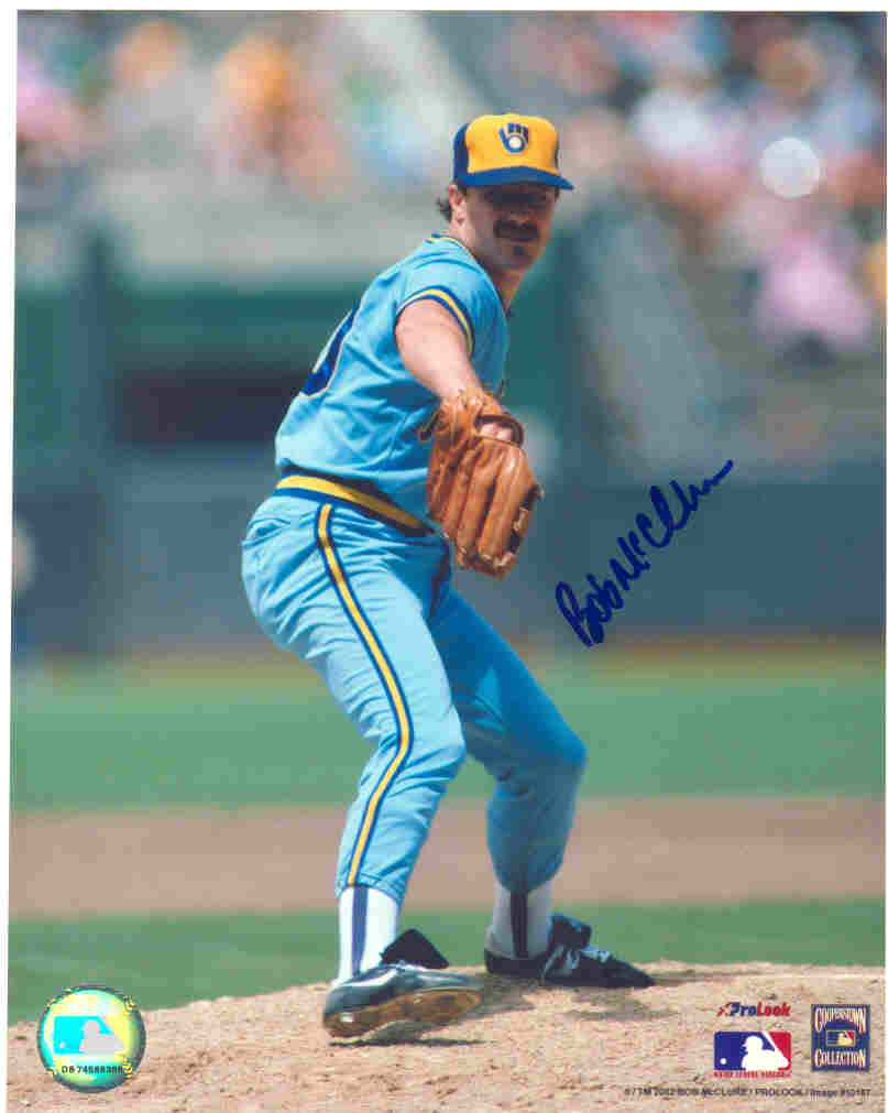 AUTOGRAPHED SIGNED photo BOB McCLURE #2 Milwaukee Brewers