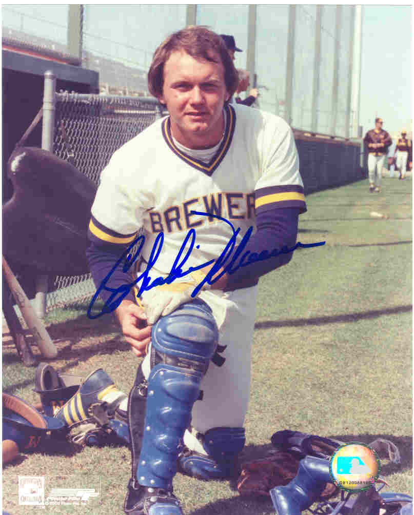 AUTOGRAPHED CHARLIE MOORE 8x10 Milwaukee Brewers Photo