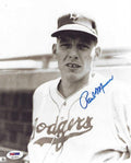 AUTOGRAPHED PAUL MINNER 8X10 Brooklyn Dodgers photo PSA/DNA
