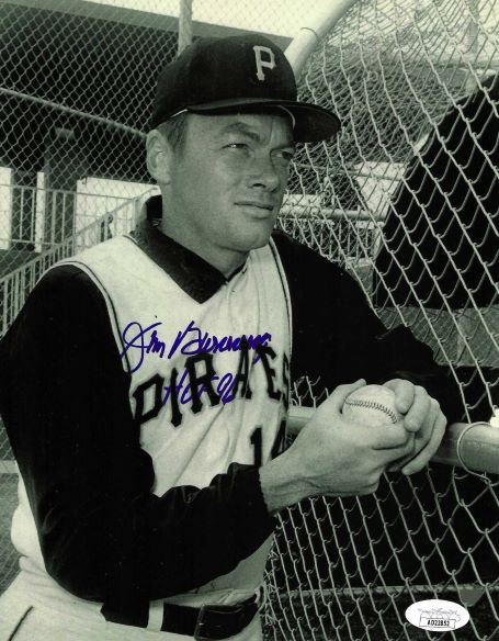 Autographed  JIM BUNNING  8X10 Pittsburgh Pirates photo  JSA