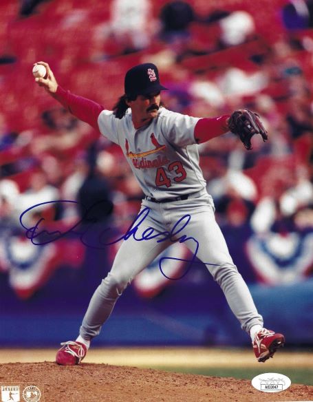 Autographed DENNIS ECKERSLEY 8x10 St. Louis Cardinals photo JSA