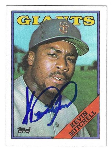 Autographed KEVIN MITCHELL San Francisco Giants 1988 Topps Card